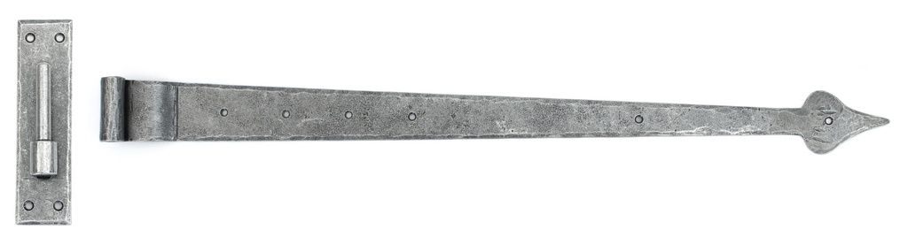 Pewter 35&quot; Hook &amp; Band Hinge - Cranked (pair) - 33741