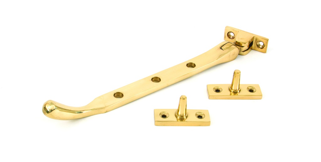 Polished Brass 8&quot; Peardrop Stay - 33749