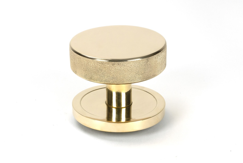 Polished Brass Brompton Centre Door Knob (Plain) - 50826