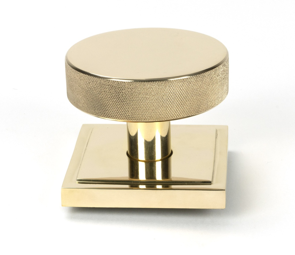 Polished Brass Brompton Centre Door Knob (Square) - 50829