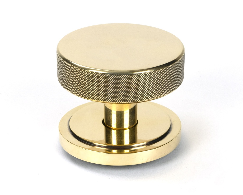 Aged Brass Brompton Centre Door Knob (Art Deco) - 46735