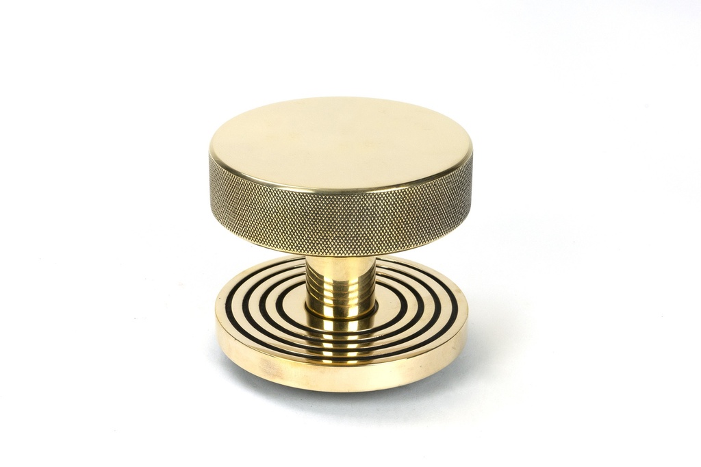 Aged Brass Brompton Centre Door Knob (Beehive) - 46736