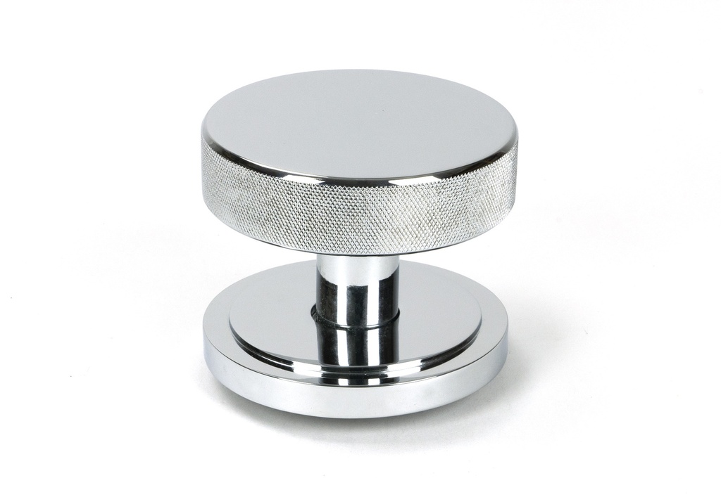 Polished Chrome Brompton Centre Door Knob (Art Deco) - 46739