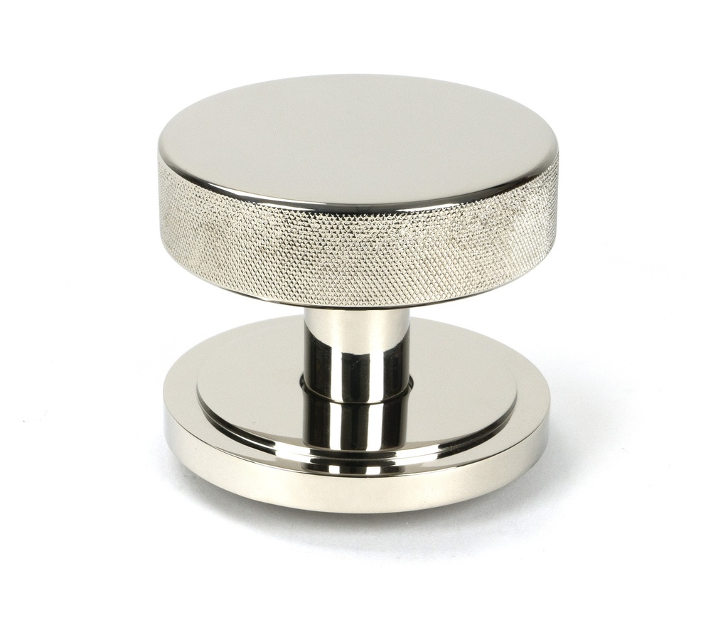 Polished Nickel Brompton Centre Door Knob (Art Deco) - 46743