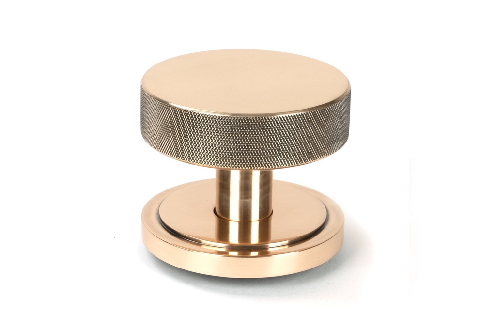 Polished Bronze Brompton Centre Door Knob (Art Deco) - 46751