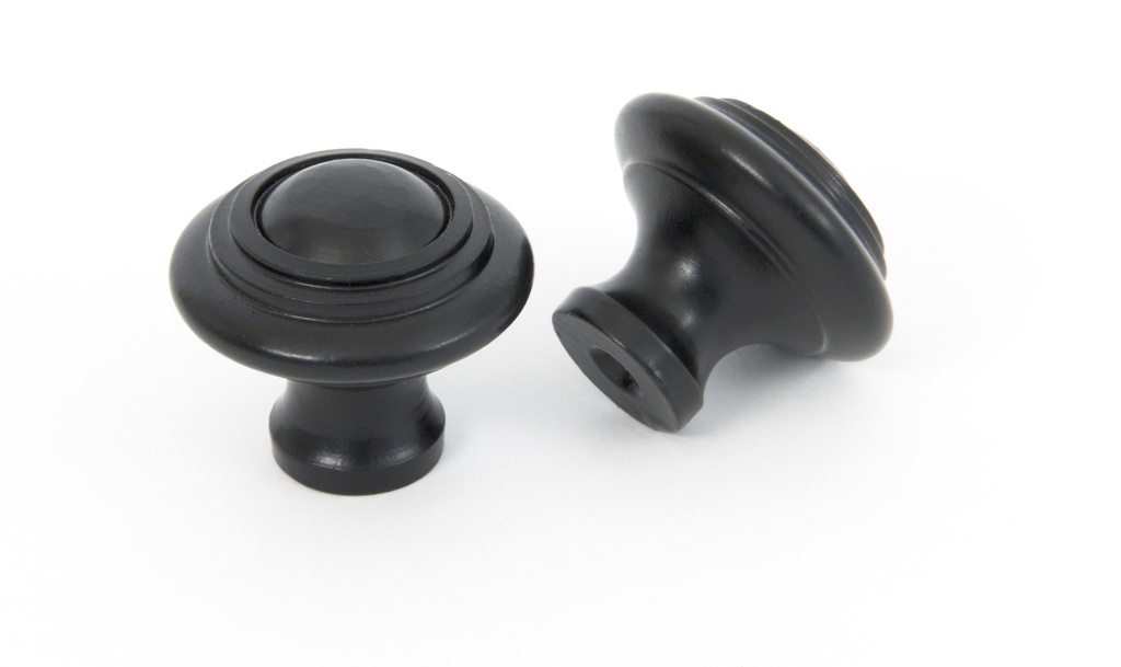 Black Ringed Cabinet Knob - Small - 83511