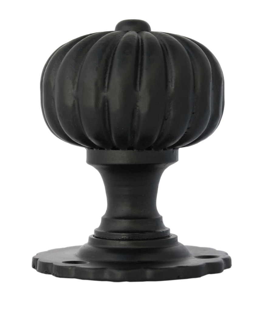 Black Flower Mortice Knob Set - 83560