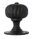 Black Flower Mortice Knob Set - 83560