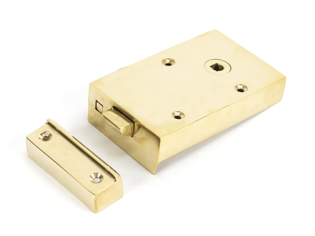 Polished Brass Right Hand Bathroom Latch - 83571