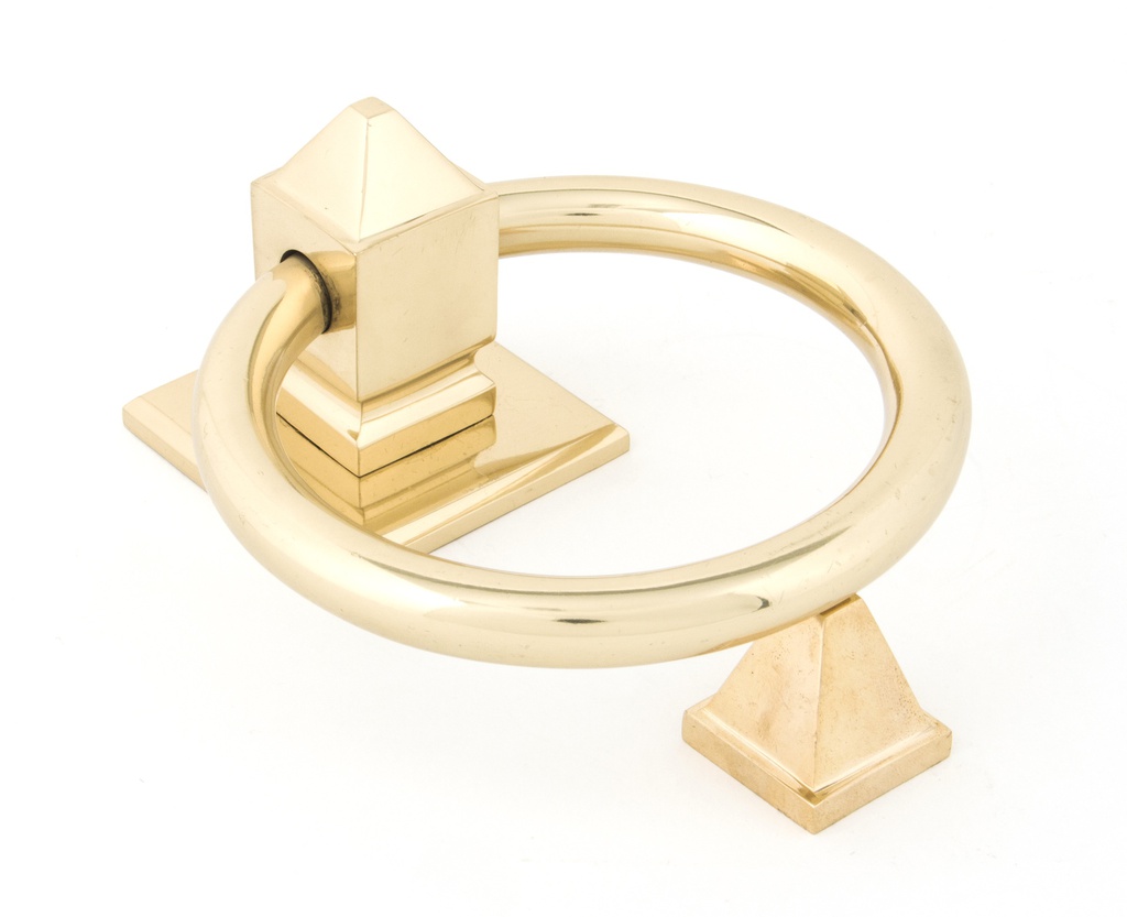 Polished Brass Ring Door Knocker - 83836