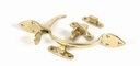 Polished Brass Cast Suffolk Latch Set - 90241