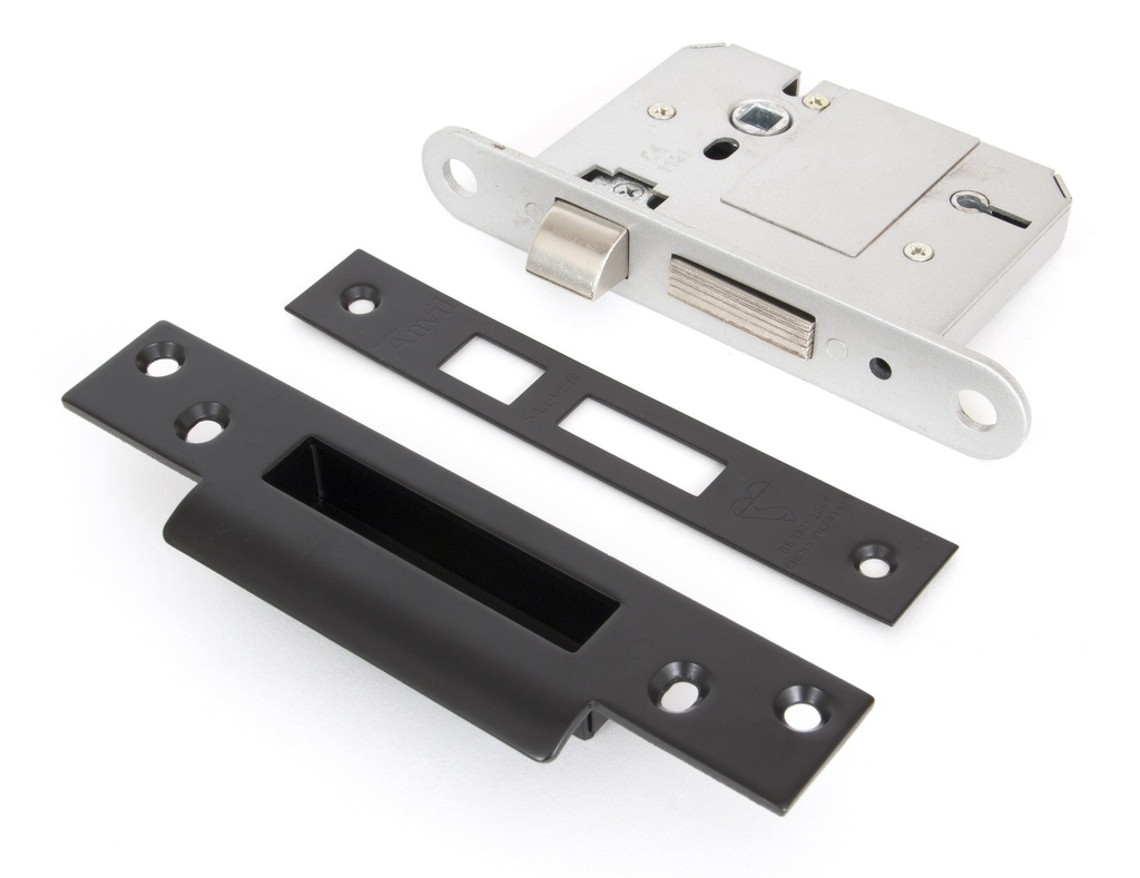 Black 3" 5 Lever BS Sash Lock KA - 91066