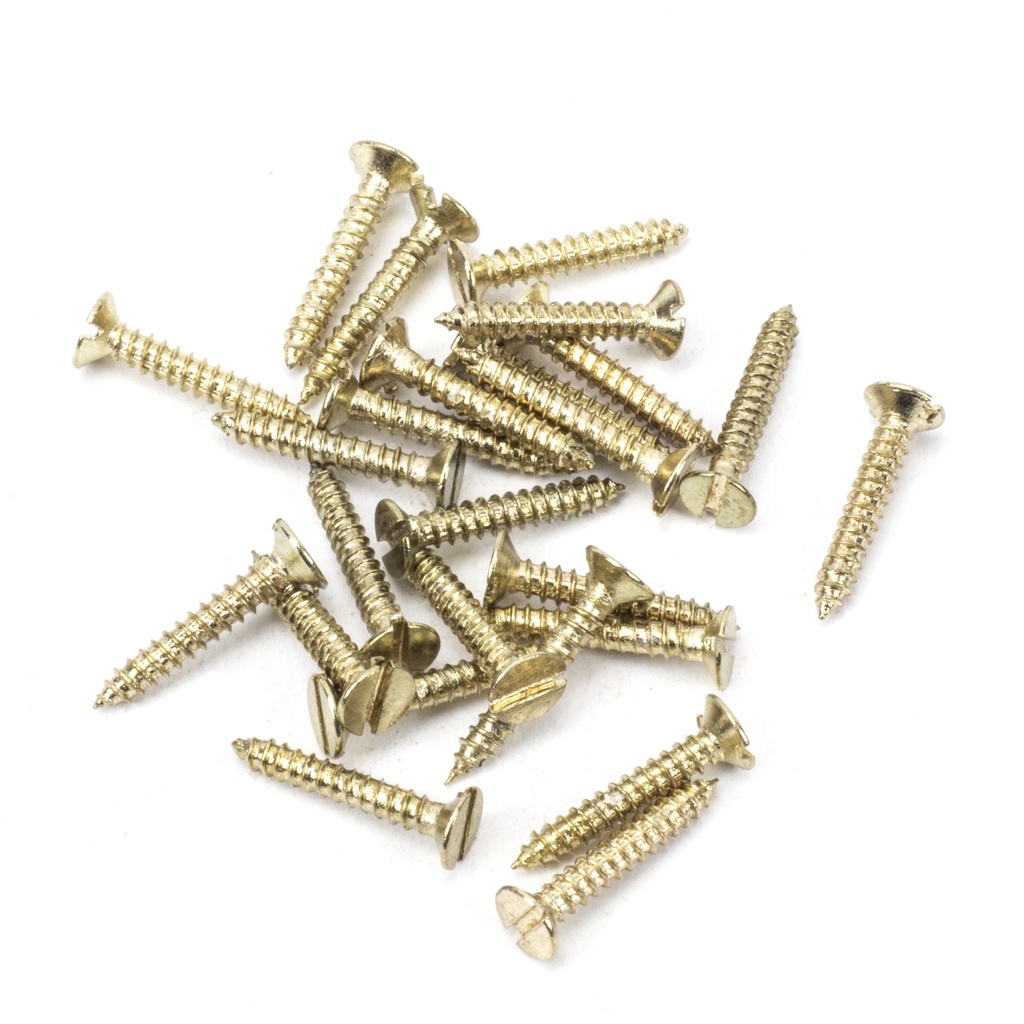 Polished Brass SS 4x¾&quot; Countersunk Screws (25) - 91260