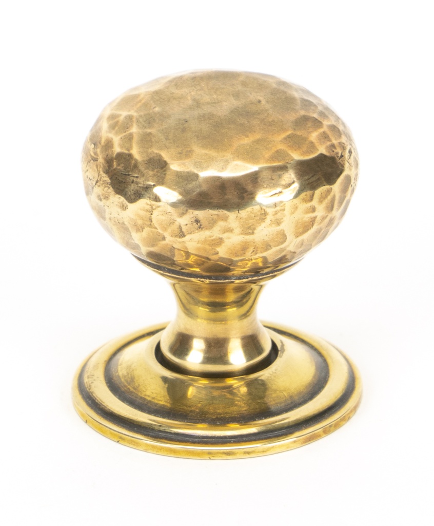 Aged Brass Hammered Mushroom Cabinet Knob 32mm - 46021