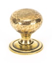 Aged Brass Hammered Mushroom Cabinet Knob 32mm - 46021