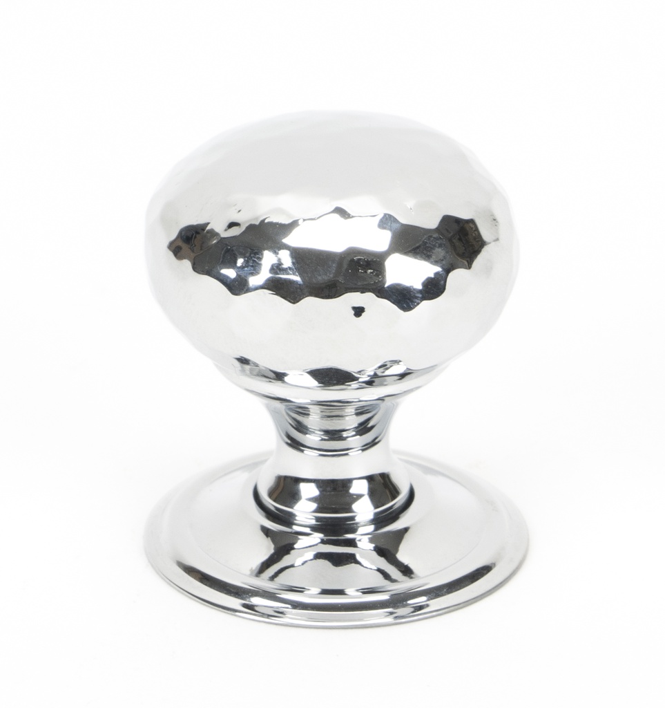 Polished Chrome Hammered Mushroom Cabinet Knob 32mm - 46023