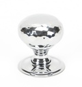 Polished Chrome Hammered Mushroom Cabinet Knob 32mm - 46023