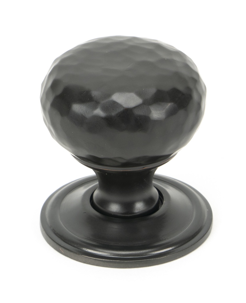 Aged Bronze Hammered Mushroom Cabinet Knob 32mm - 46024