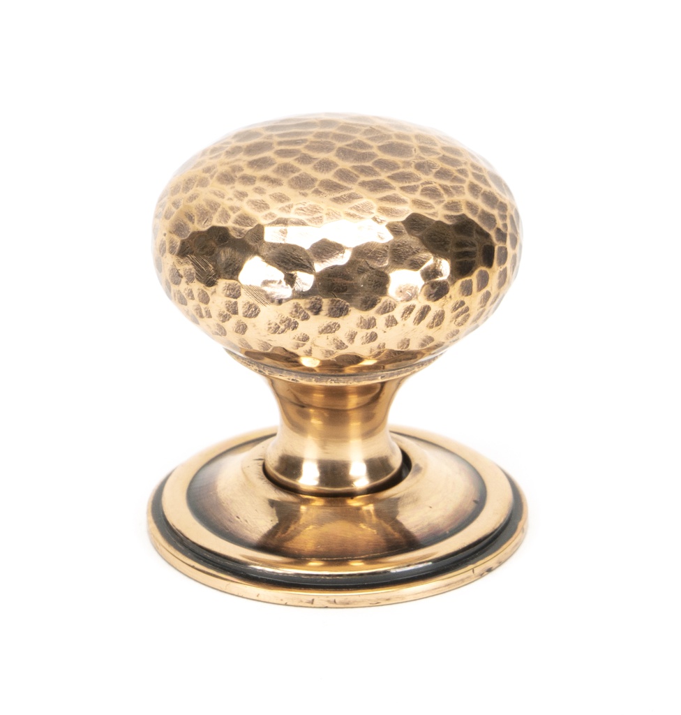 Polished Bronze Hammered Mushroom Cabinet Knob 38mm - 46030