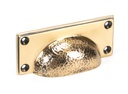 Polished Bronze Hammered Art Deco Drawer Pull - 46040