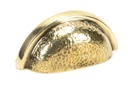 Aged Brass Hammered Regency Concealed Drawer Pull - 46041