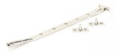 Polished Nickel 12&quot; Hammered Newbury Stay - 46152