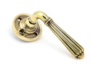 Aged Brass Hinton Lever on Rose Set - 45309