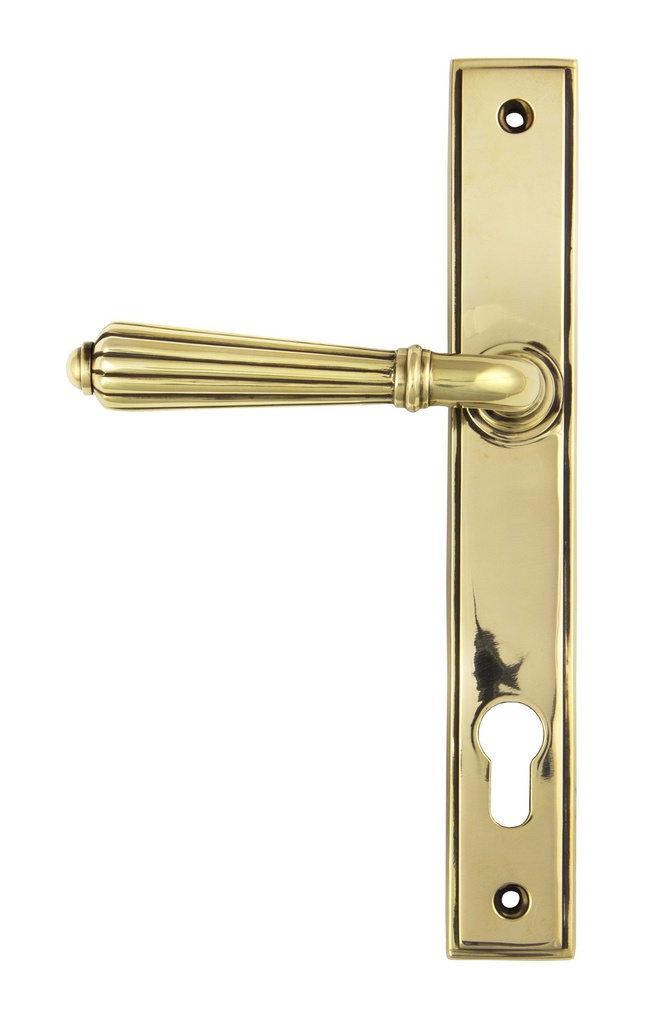 Aged Brass Hinton Slimline Lever Espag. Lock Set - 45314