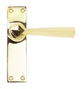 Polished Brass Straight Lever Latch Set - 91968