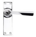 Polished Chrome Straight Lever Latch Set - 91969