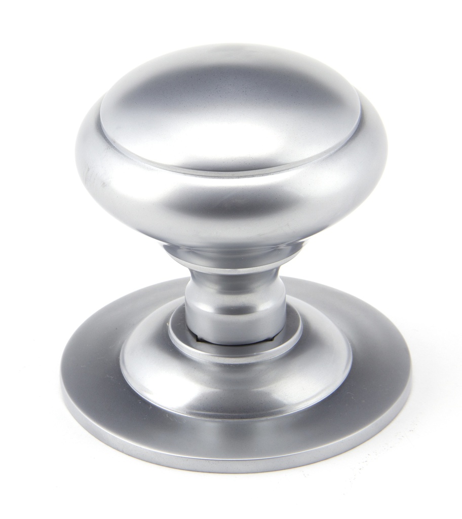 Satin Chrome Round Centre Door Knob - 91979
