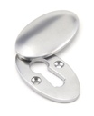 Satin Chrome Oval Escutcheon & Cover - 91993