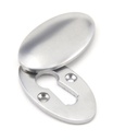 Satin Chrome Oval Escutcheon &amp; Cover - 91993