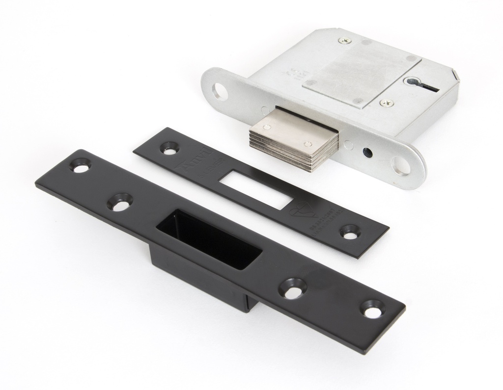 Black 3" BS 5 Lever Deadlock KA - 91068