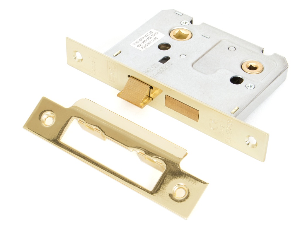 Electro Brassed 3&quot; Bathroom Mortice Lock - 91084