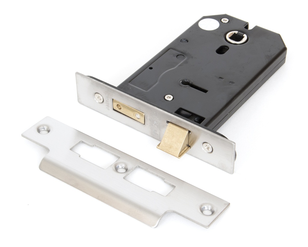 SS 5&quot; Horizontal 3 Lever Sash Lock - 91112