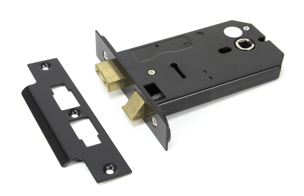 Black 5&quot; Horizontal 3 Lever Sash Lock - 91116