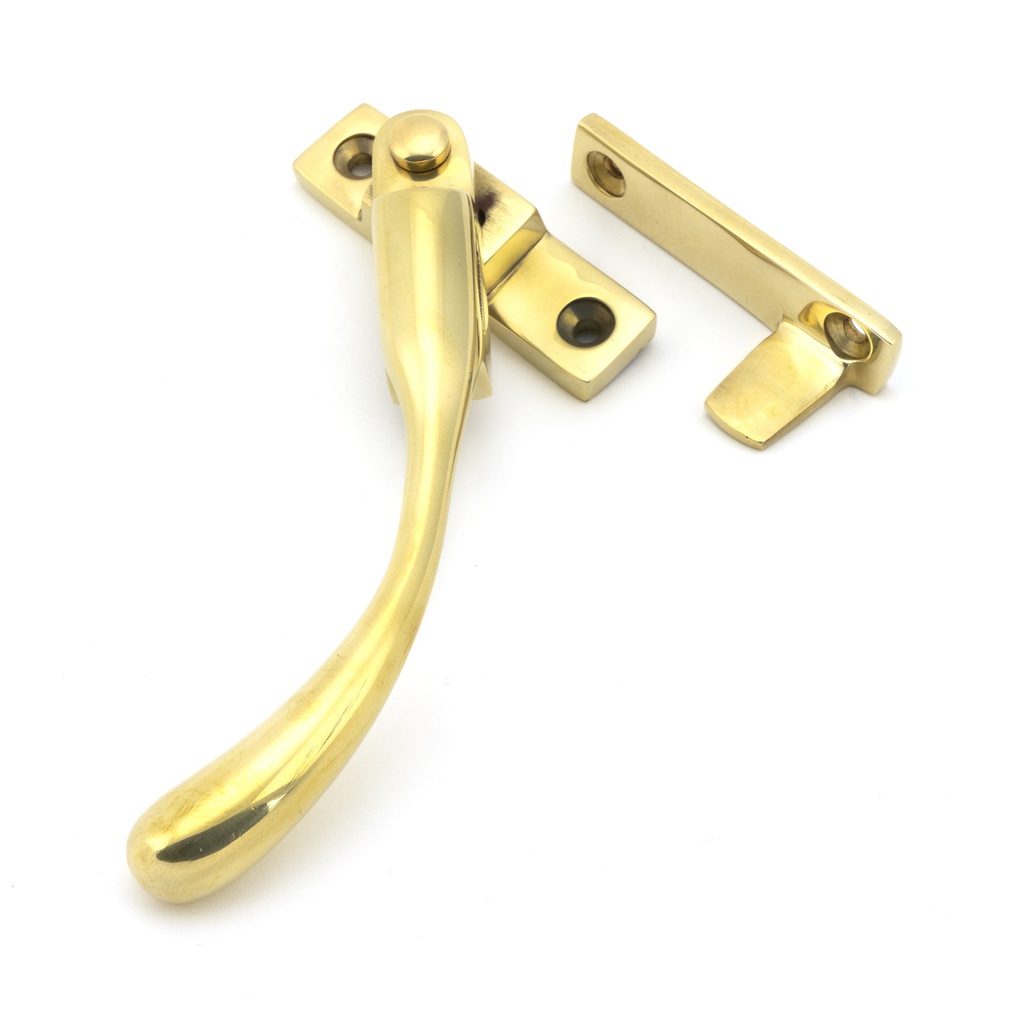 Polished Brass Night-Vent Locking Peardrop Fastener - LH - 45396