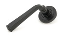 Black Avon Round Lever on Rose Set (Art Deco) - 45624