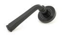 Black Avon Round Lever on Rose Set (Beehive) - 45625