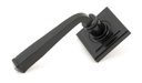 Black Avon Round Lever on Rose Set (Square) - 45626