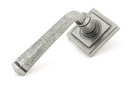 Pewter Avon Round Lever on Rose Set (Square) - 45634