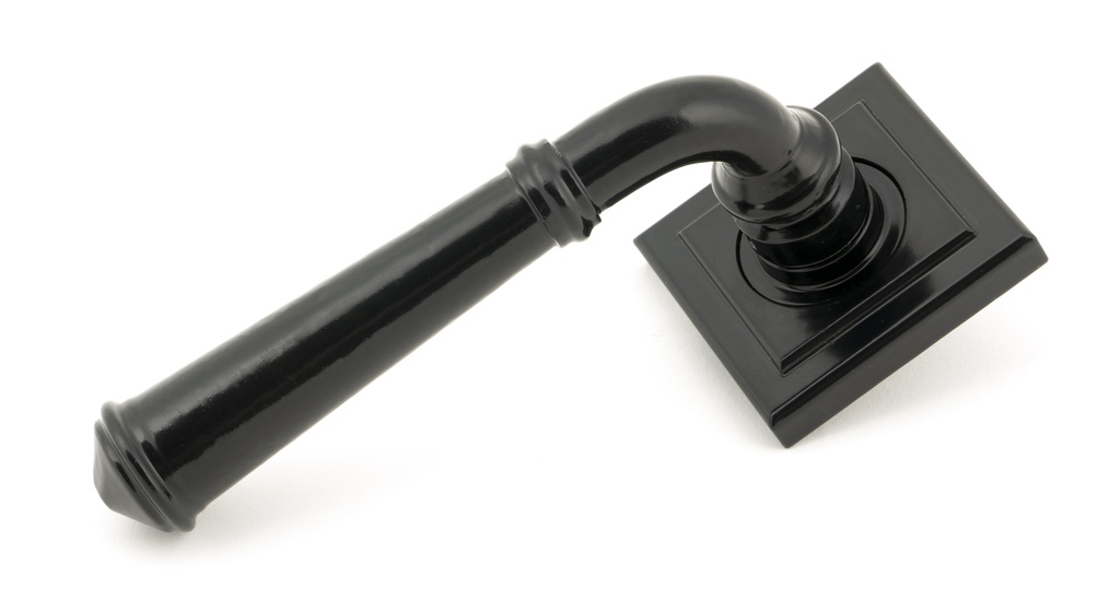 Black Regency Lever on Rose Set (Square) - 45638
