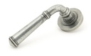 Pewter Regency Lever on Rose Set (Plain) - 45643