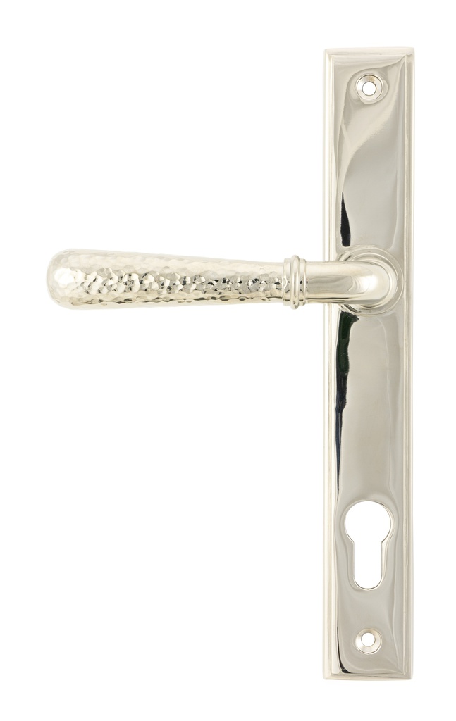 Polished Nickel Hammered Newbury Slimline Espag. Lock Set - 45771