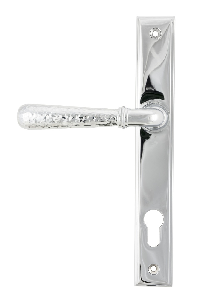 Polished Chrome Hammered Newbury Slimline Espag. Lock Set - 45772