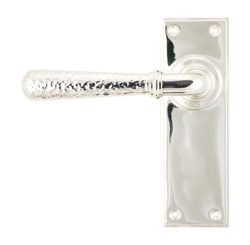 Polished Nickel Hammered Newbury Lever Latch Set - 46218