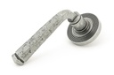 Pewter Avon Round Lever on Rose Set (Beehive) - Unsprung - 49967