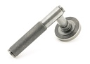 Pewter Brompton Lever on Rose Set (Beehive) - Unsprung - 50015