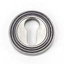 Pewter Round Euro Escutcheon (Beehive) - 45729